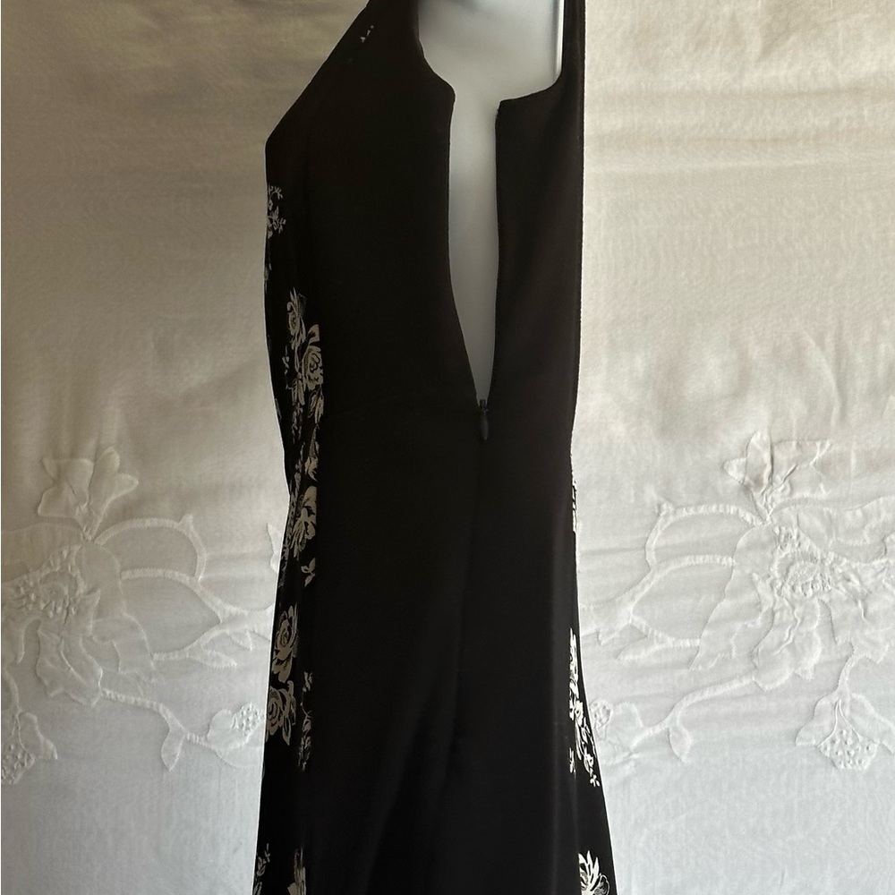 Eric + lani Black & White Floral Dress, Gothic Style,Whimsical Design,Romantic - Picture 13 of 16